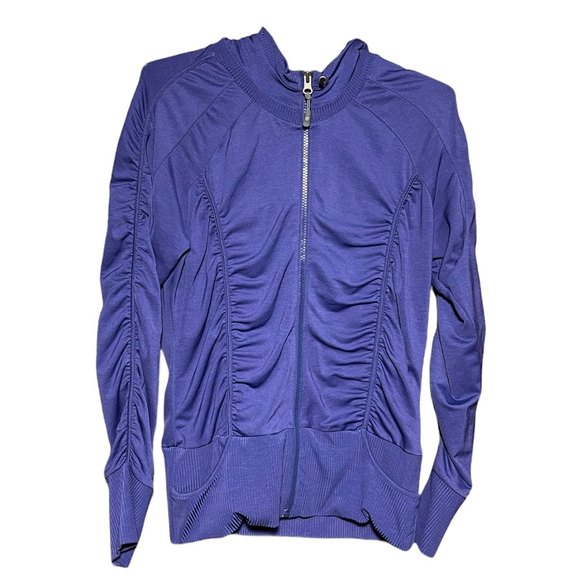Athleta Woman's Deep Purple Athletic Running Quarter Zip Top Size Small - Picture 1 of 8